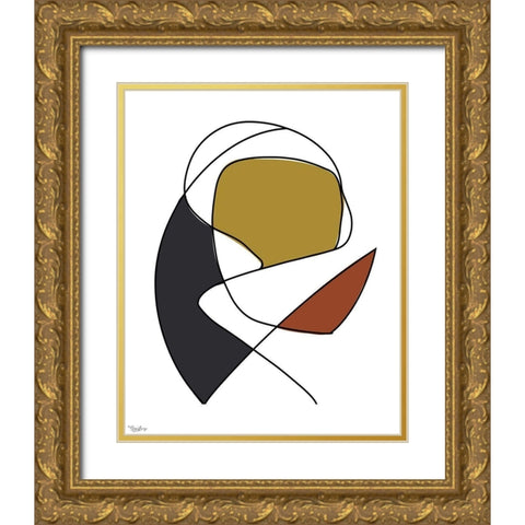 Abstract Tribeca 3 Gold Ornate Wood Framed Art Print with Double Matting by Louise, Gigi
