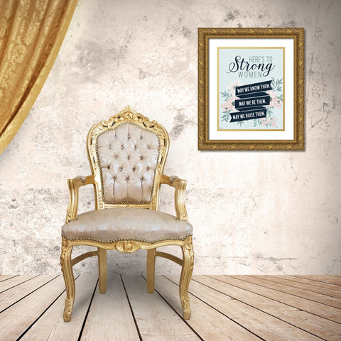 Strong Women Gold Ornate Wood Framed Art Print with Double Matting by Louise, Gigi