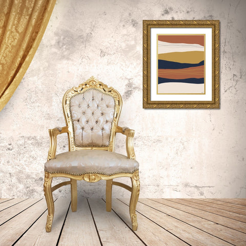 Abstract 2 Gold Ornate Wood Framed Art Print with Double Matting by Louise, Gigi