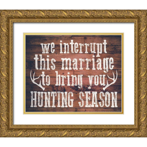 Hunting Season Gold Ornate Wood Framed Art Print with Double Matting by Louise, Gigi