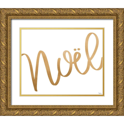 Noel Gold Gold Ornate Wood Framed Art Print with Double Matting by Louise, Gigi