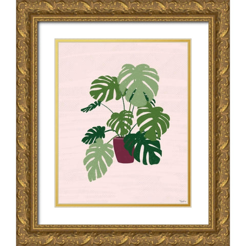 Big Plant Gold Ornate Wood Framed Art Print with Double Matting by Louise, Gigi