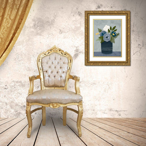 Flowers 2 Gold Ornate Wood Framed Art Print with Double Matting by Louise, Gigi