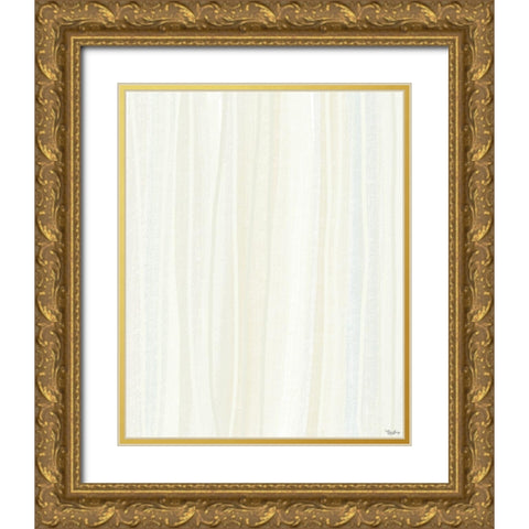 Alabaster Texture Gold Ornate Wood Framed Art Print with Double Matting by Louise, Gigi