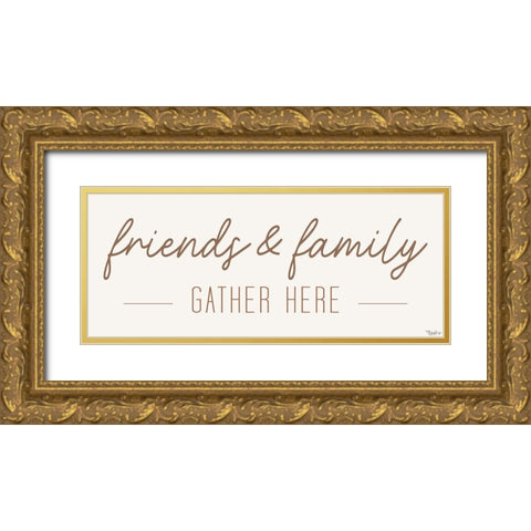 Friends Gather Gold Ornate Wood Framed Art Print with Double Matting by Louise, Gigi
