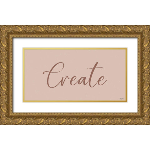 Create Gold Ornate Wood Framed Art Print with Double Matting by Louise, Gigi