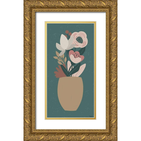 Shed Flower 1 Gold Ornate Wood Framed Art Print with Double Matting by Louise, Gigi