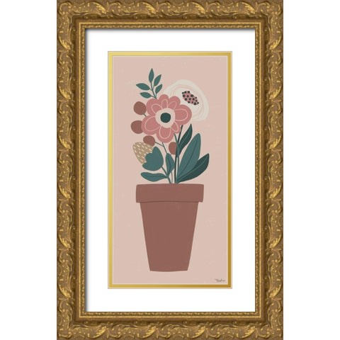 Shed Flower 2 Gold Ornate Wood Framed Art Print with Double Matting by Louise, Gigi
