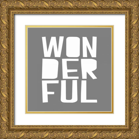 Wonderful GREY Gold Ornate Wood Framed Art Print with Double Matting by Louise, Gigi
