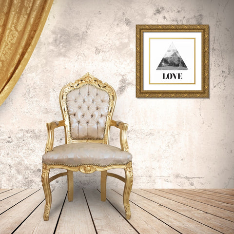 Love Gold Ornate Wood Framed Art Print with Double Matting by Louise, Gigi