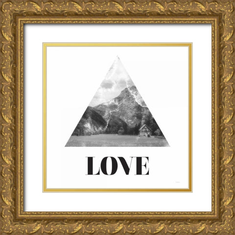 Love Gold Ornate Wood Framed Art Print with Double Matting by Louise, Gigi