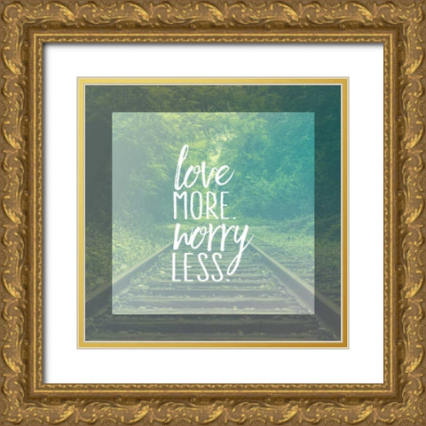 Love More Gold Ornate Wood Framed Art Print with Double Matting by Louise, Gigi