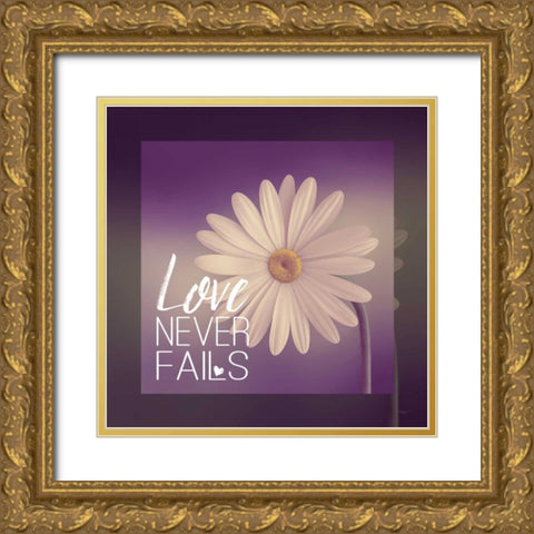 Love Gold Ornate Wood Framed Art Print with Double Matting by Louise, Gigi