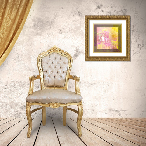 Little Things Gold Ornate Wood Framed Art Print with Double Matting by Louise, Gigi