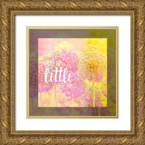 Little Things Gold Ornate Wood Framed Art Print with Double Matting by Louise, Gigi