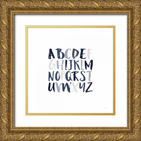 Boy Upper Letters Gold Ornate Wood Framed Art Print with Double Matting by Louise, Gigi