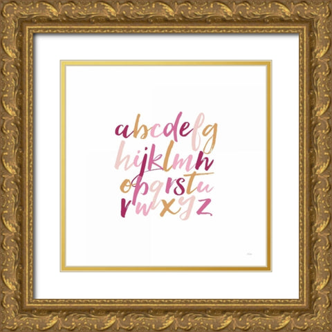 Girl Lower Letters Gold Ornate Wood Framed Art Print with Double Matting by Louise, Gigi