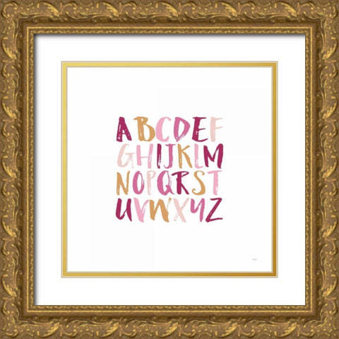 Girl Upper Letters Gold Ornate Wood Framed Art Print with Double Matting by Louise, Gigi