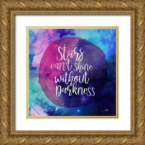 Shinning Stars Gold Ornate Wood Framed Art Print with Double Matting by Louise, Gigi