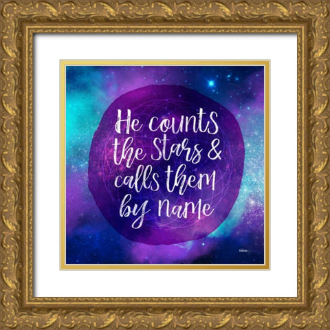 Counting Stars Gold Ornate Wood Framed Art Print with Double Matting by Louise, Gigi