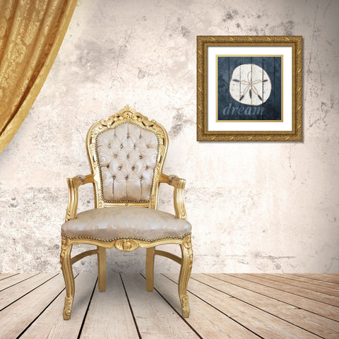 Dream Sanddollar Gold Ornate Wood Framed Art Print with Double Matting by Louise, Gigi