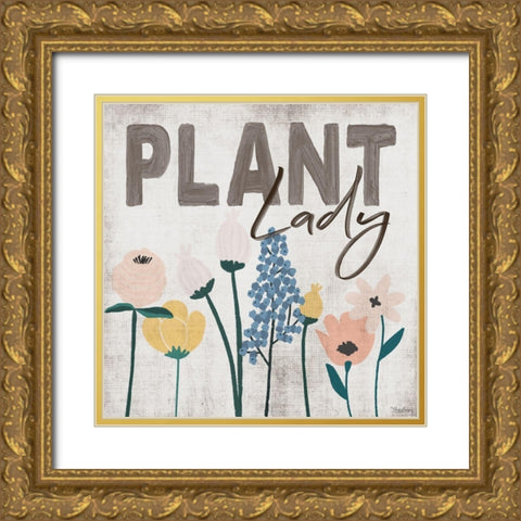 Plant Lady Gold Ornate Wood Framed Art Print with Double Matting by Louise, Gigi