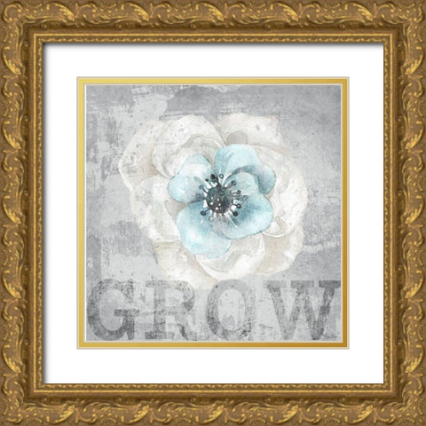 Flower Grow Gold Ornate Wood Framed Art Print with Double Matting by Louise, Gigi