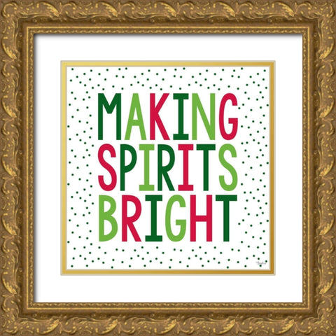 Spirits Bright Gold Ornate Wood Framed Art Print with Double Matting by Louise, Gigi