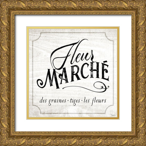 Fleur Marche Gold Ornate Wood Framed Art Print with Double Matting by Louise, Gigi