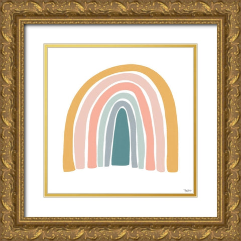 Colorful Rainbow Gold Ornate Wood Framed Art Print with Double Matting by Louise, Gigi