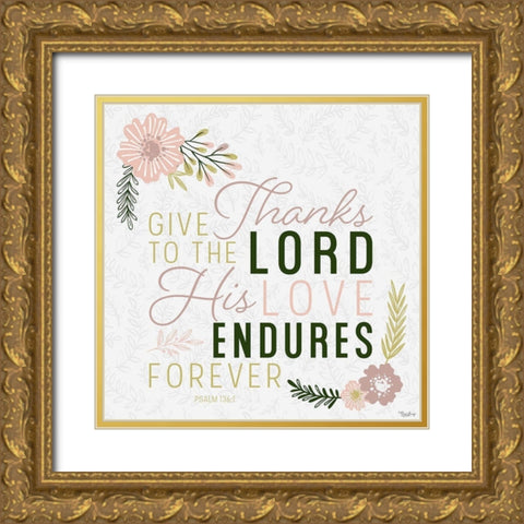 Thanks Lord Gold Ornate Wood Framed Art Print with Double Matting by Louise, Gigi