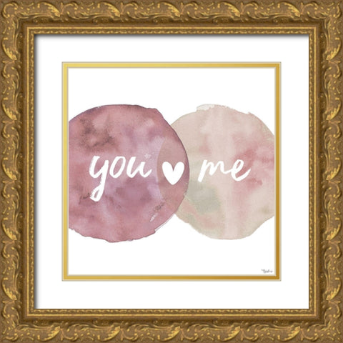 You Heart Me Gold Ornate Wood Framed Art Print with Double Matting by Louise, Gigi