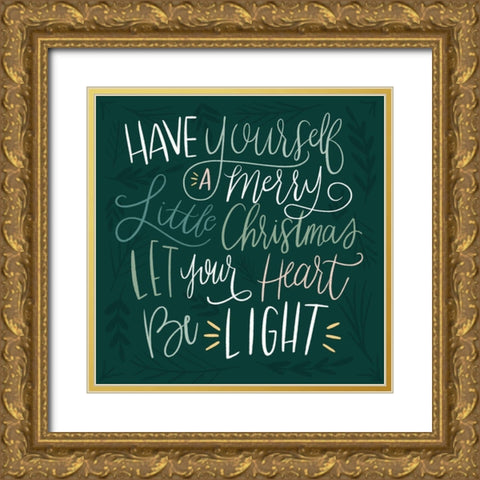 Be Light Color Gold Ornate Wood Framed Art Print with Double Matting by Louise, Gigi