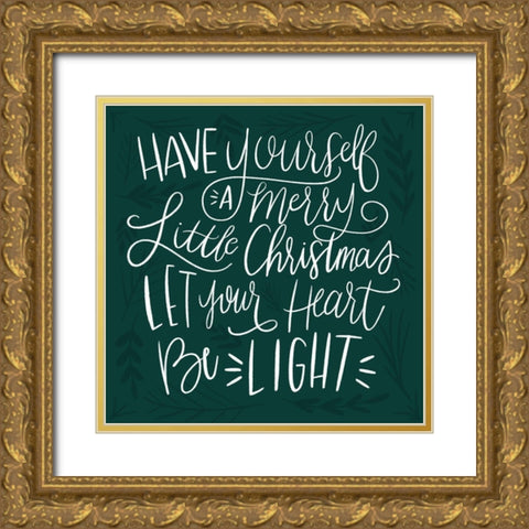 Be Light White Gold Ornate Wood Framed Art Print with Double Matting by Louise, Gigi