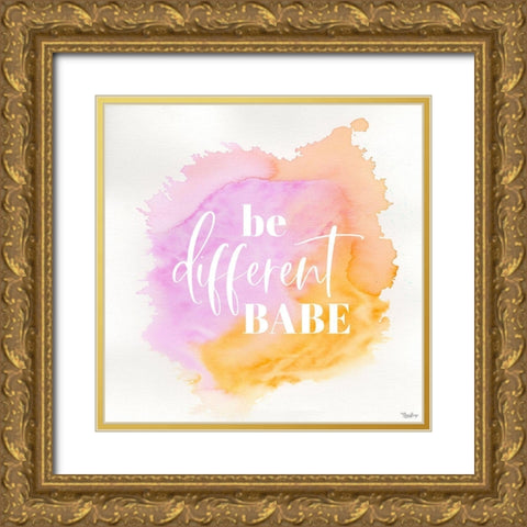 Be Different Gold Ornate Wood Framed Art Print with Double Matting by Louise, Gigi