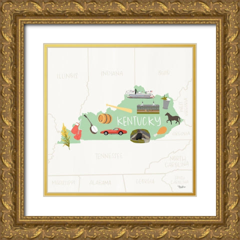 Kentucky Gold Ornate Wood Framed Art Print with Double Matting by Louise, Gigi