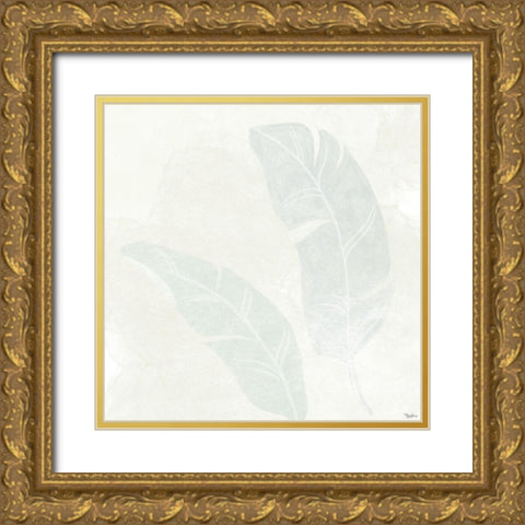 Alabaster Leaves Gold Ornate Wood Framed Art Print with Double Matting by Louise, Gigi