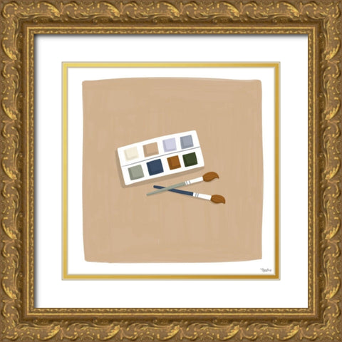 Paint Gold Ornate Wood Framed Art Print with Double Matting by Louise, Gigi