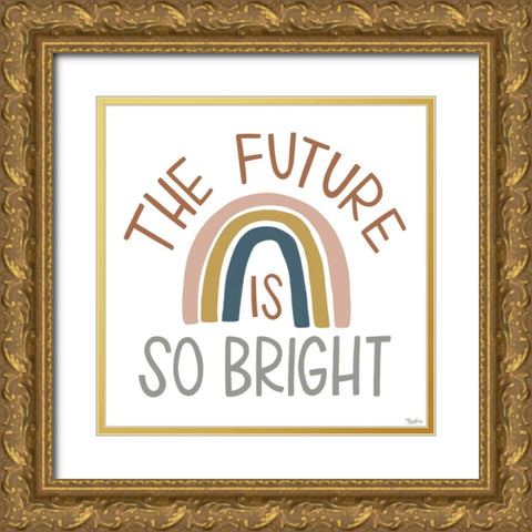 Future Bright Fall Gold Ornate Wood Framed Art Print with Double Matting by Louise, Gigi