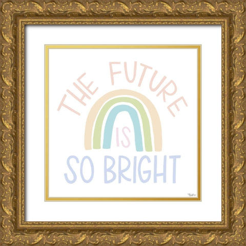 Future Pastel Gold Ornate Wood Framed Art Print with Double Matting by Louise, Gigi