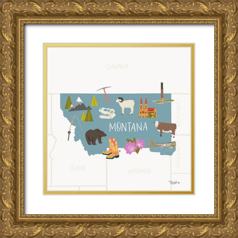 Montana Gold Ornate Wood Framed Art Print with Double Matting by Louise, Gigi