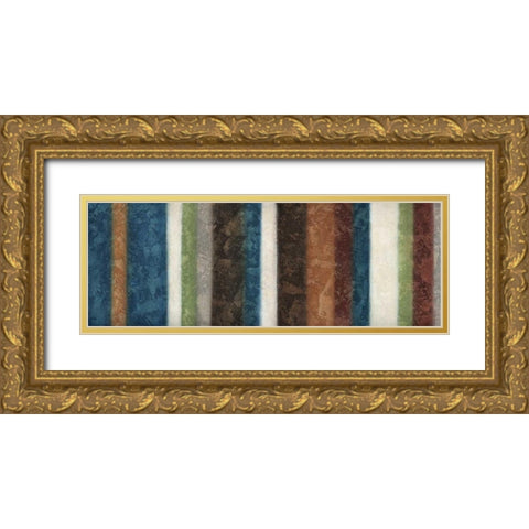 Morroccan Stripes I Gold Ornate Wood Framed Art Print with Double Matting by Emery, Kristin