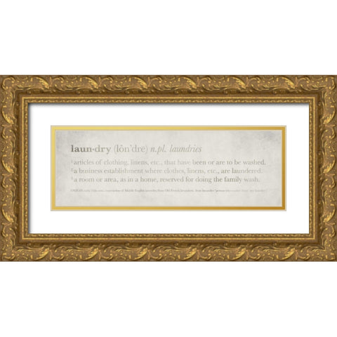 Definitions - Laundry I Gold Ornate Wood Framed Art Print with Double Matting by Emery, Kristin