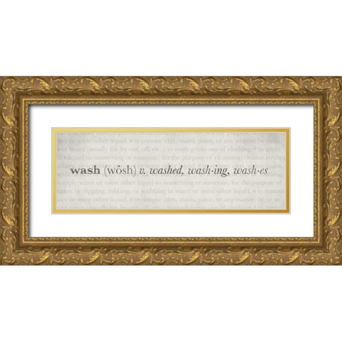 Definitions - Wash II Gold Ornate Wood Framed Art Print with Double Matting by Emery, Kristin