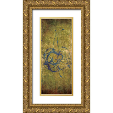 Color Splash II Gold Ornate Wood Framed Art Print with Double Matting by Emery, Kristin