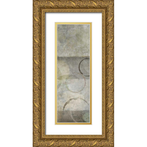 Circles and Patterns I Gold Ornate Wood Framed Art Print with Double Matting by Emery, Kristin