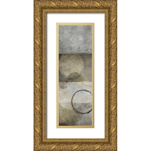 Circles and Patterns II Gold Ornate Wood Framed Art Print with Double Matting by Emery, Kristin