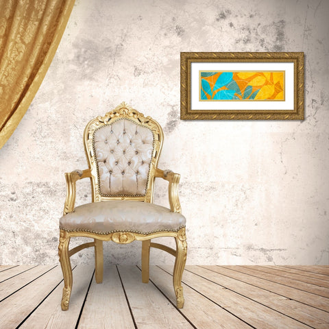Leaves II Gold Ornate Wood Framed Art Print with Double Matting by Emery, Kristin