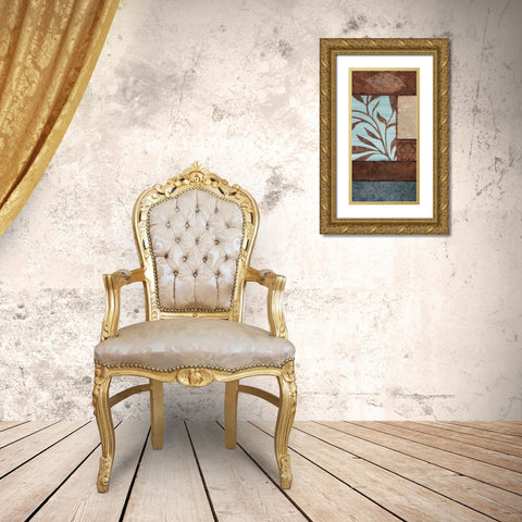 Simple Flow 1 Gold Ornate Wood Framed Art Print with Double Matting by Emery, Kristin