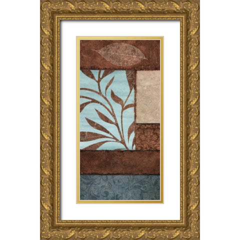 Simple Flow 1 Gold Ornate Wood Framed Art Print with Double Matting by Emery, Kristin